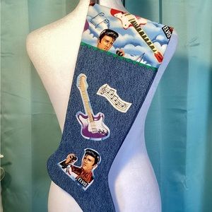 Handmade one-of-kind Elvis Christmas  Stocking
